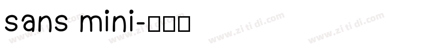 sans mini字体转换